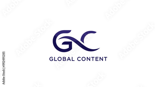 Logo of Global Content with stylized letters and text on a white background.