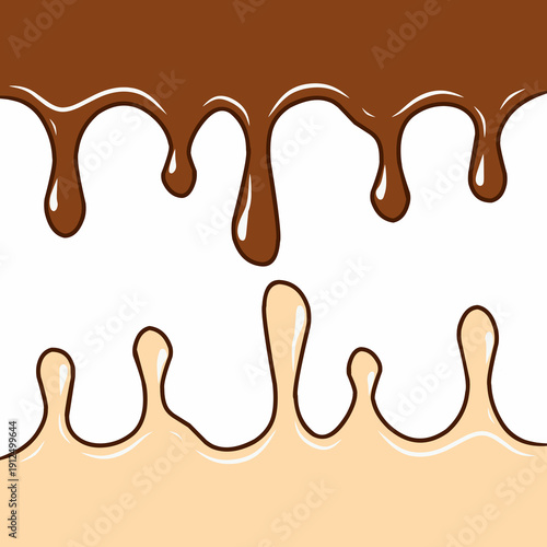 Chocolate Drip Frame Background