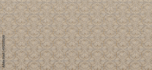 Fotografie A classic white and Beige damask floral pattern featuring ornate Victorian-style scrolls and botanical motifs