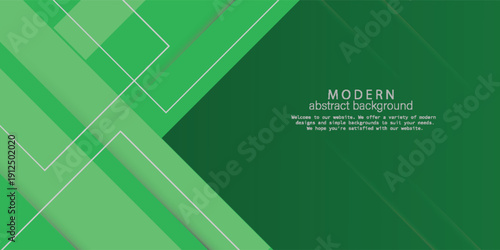 Modern green abstract geometric background with layered transparent shapes and clean diagonal lines, perfect for business designs or presentations. simple design. eps10.