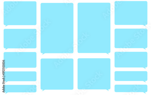 Web風。いろんなサイズのシンプルな四角いフレームセット。