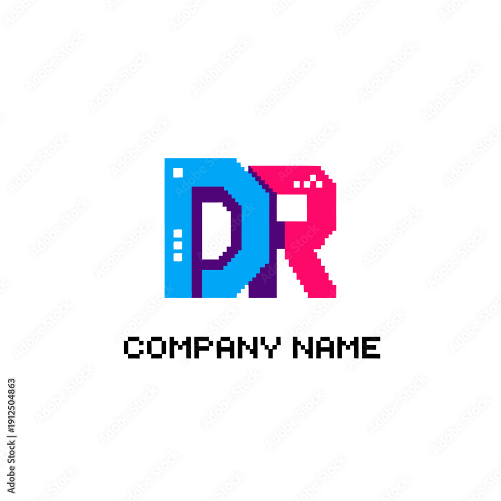 Fototapeta premium Colorful DR Logo Design Element.