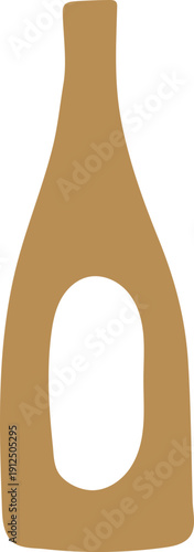 Rustic Pottery Vase, Basic Earthenware Design