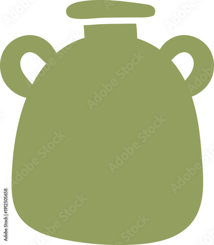 Elegant Earthenware Pot, Irregular Artistic Shape