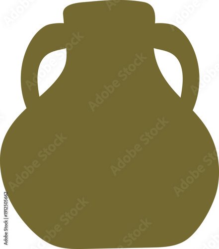 Dark Earthenware Pot, Handmade Decorative Shape