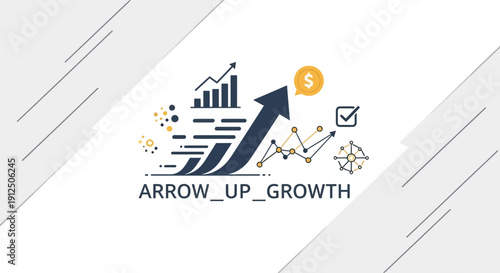 Abstract illustration of upward arrow indicating growth and financial success