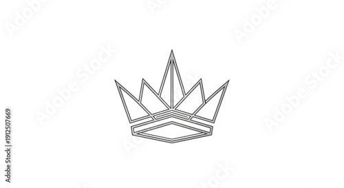 Minimalist Silver Crown of Eid Victory