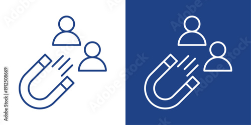 Engagement Blue And White Icon Style Collection