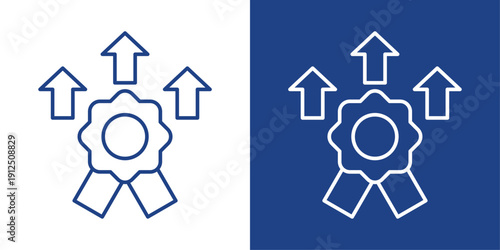 Improvement Blue And White Icon Style Collection