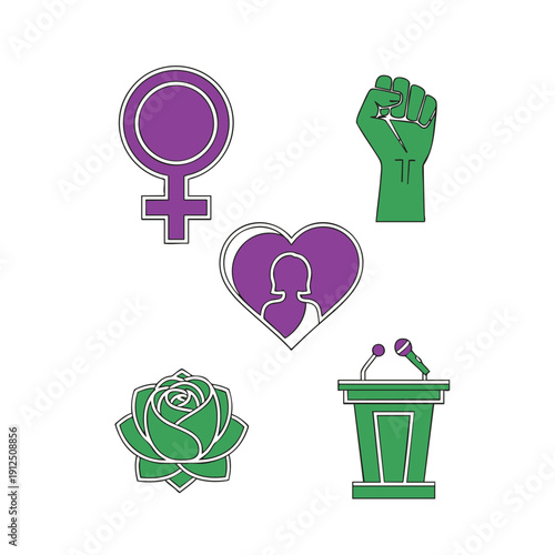 Celebrating Women's Day with Symbols of Empowerment and Love