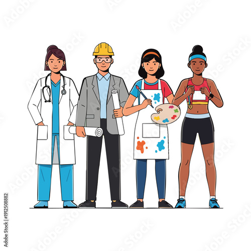 Celebrating Women's Day with diverse professionals standing together in unity and solidarity