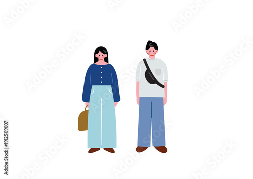 若い男女のイラスト