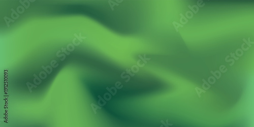 The abstract background is a green, opaque gradient mesh with patterned color gradations. simple art.