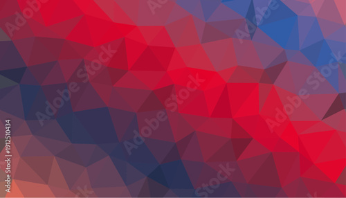 Abstract geometric background texture featuring deep shades of red and blue