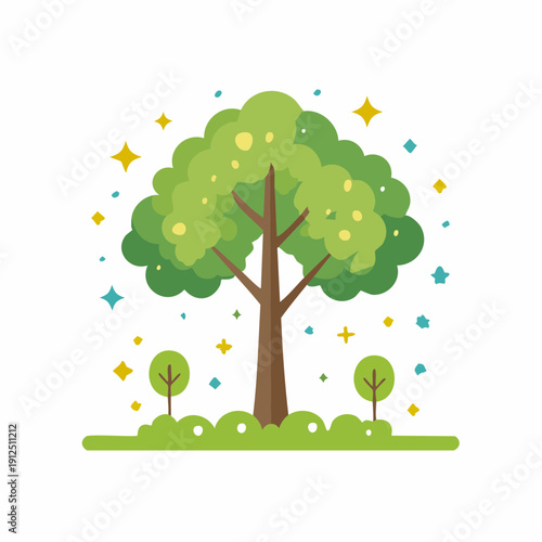 Trees in garden view