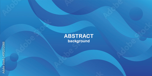 Abstract blue gradient wave background with smooth fluid shapes and modern dynamic flow