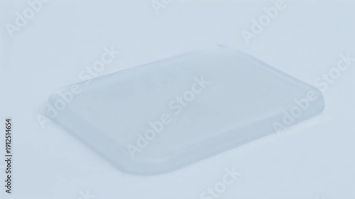 Transparent silicone pad compresses and rebounds slowly, soft colloid motion vid.