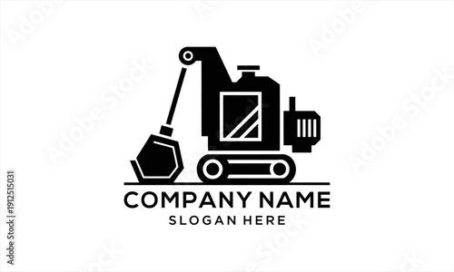 Excavator Logo Design for Construction and Heavy Equipment Business.
