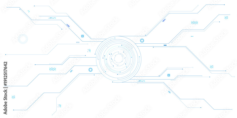 Obraz premium Vector abstract background blue technology circuit design, Abstract background electronic print circuit dot.