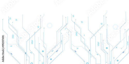 Vector abstract background blue technology circuit design, Abstract background electronic print circuit dot.