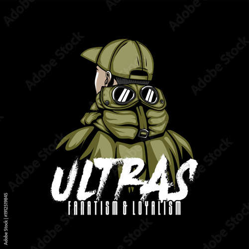 ultras design hooligan casual logo sticker football vector illustration