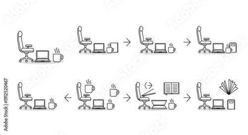 Office Workstation Evolution: From Setup to Break Time and Back