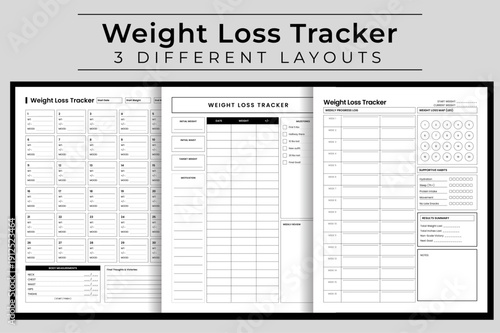 Weight Loss Progress Tracker and Body Measurement Log