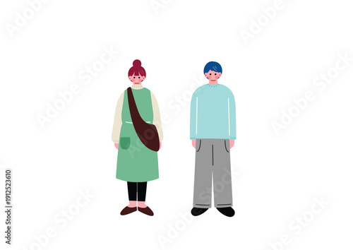 若い夫婦のイラスト
