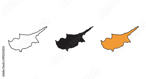 Black and white and color drawings of a country map minimalist art illustration vector design