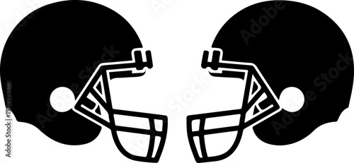 American 2 football helmet silhouette