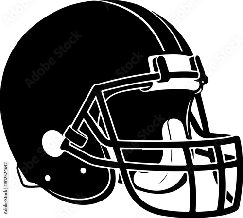 American gridiron football helmet silhouette