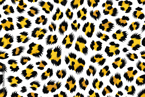 Vibrant Leopard Spot Pattern with Gradient Fur Camouflage Design