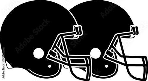 American 2 football helmet silhouette