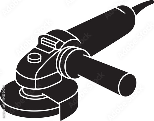 Angle grinder power tool icon isolated on white background