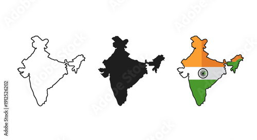 Black and white and color drawings of a country map minimalist art illustration vector design