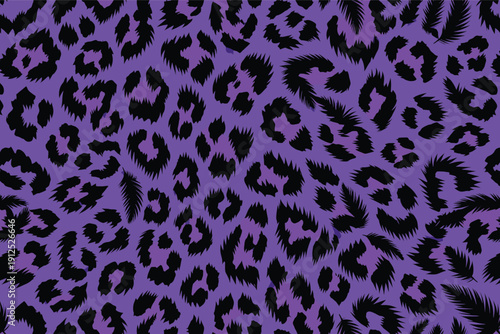 Bold Purple Abstract Pattern with Black Leopard Spots Dynamic Contrast Camouflage Design (0346245129)