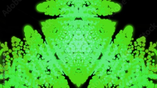 Vibrant green abstract background with glowing neon lights
