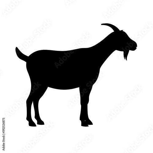 Minimalist Goat Silhouette Vector Icon