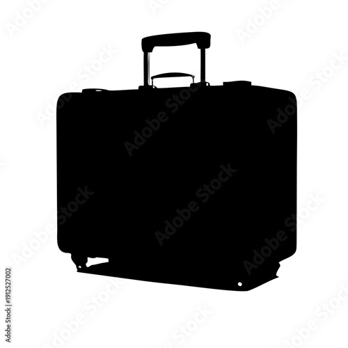 Minimalist Travel Suitcase Silhouette Vector Icon