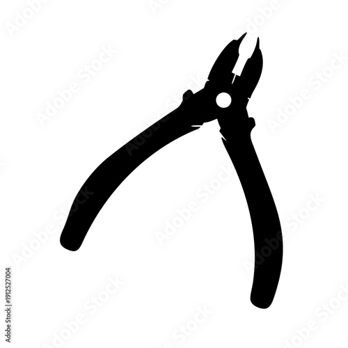 Minimalist Plier Tool Silhouette Vector Icon