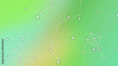 Stunning network connections on vibrant green background