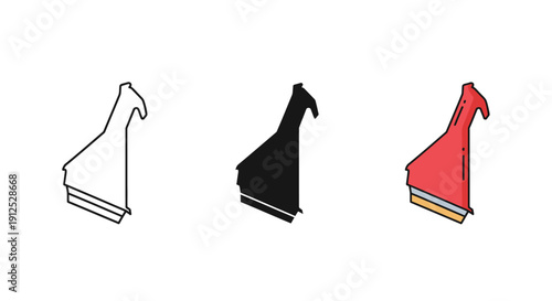 Black and white and color drawings of a country map minimalist art illustration vector design