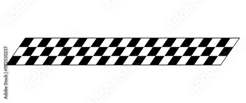 Tableau sur toile Angled checkered racing stripe, sleek motorsport speed banner for car decals and