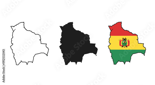 Silhouette of South America continent map outline on white background vector illustration for geography education and business