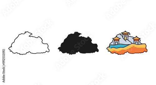 Silhouette of person meditating in lotus position with abstract brain outline overlay for mindfulness and mental health concept