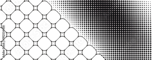 Seamless pattern with small lattice ornaments in vintage style on a white background