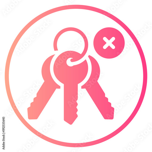 delete gradient icon