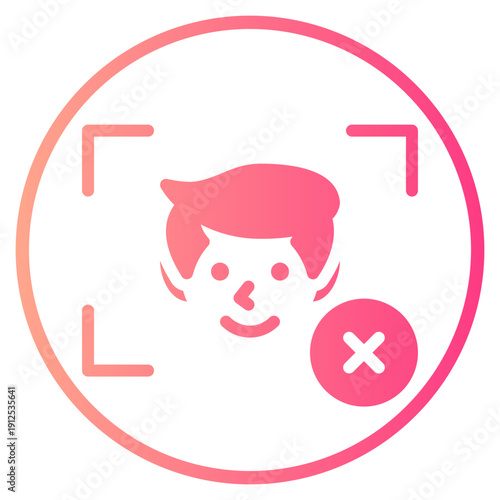 delete gradient icon