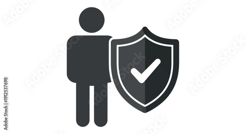 Security Shield Protection Concept with User Icon
