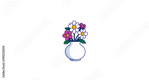 vase, flowers, flower, floral, icon, bouquet, bloom, blossoms, petals, plant, botanical, garden, nature, decorative, decoration, home, interior, decor, ornament, arrangement, fresh, natural, beauty, e